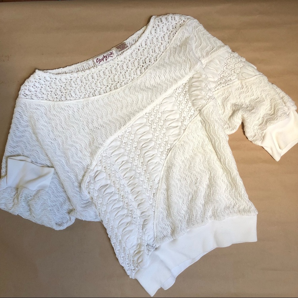 Authentic 80s Vintage Dolman-Sleeve Knit Top by Shapely Knits S/M